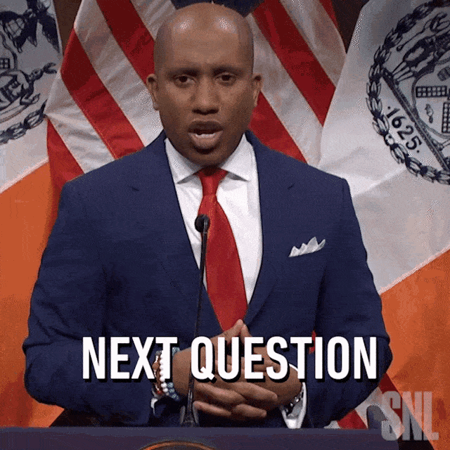 Next Question Eric Adams GIF - Next Question Eric Adams Saturday Night Live GIFs