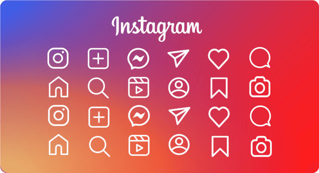 símbolos do instagram