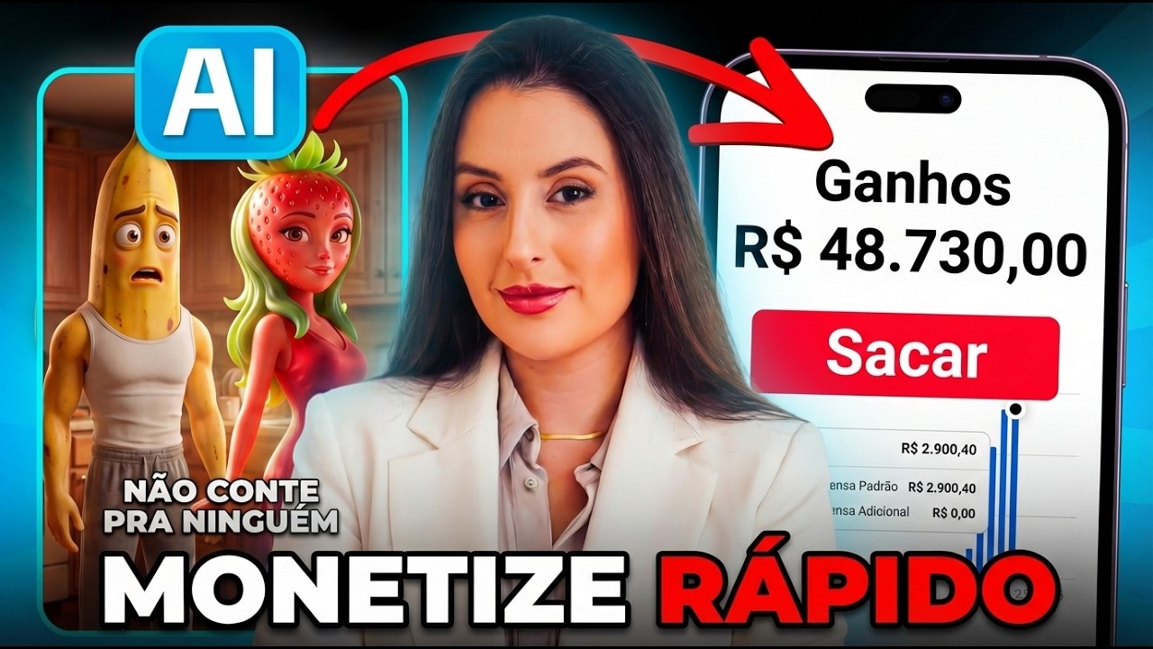 Como criar VÍDEOS VIRAIS de histórias de frutas com IA (PARA VIRALIZAR e MONETIZAR RÁPIDO)