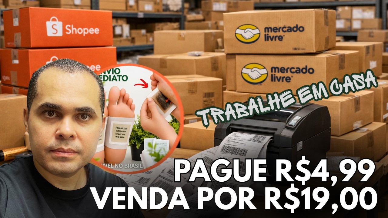 (RENDA EXTRA 2026) Pague R$4,99 e venda por R$19,00 na Shopee e Mercado Livre! Fornecedor no Brasil