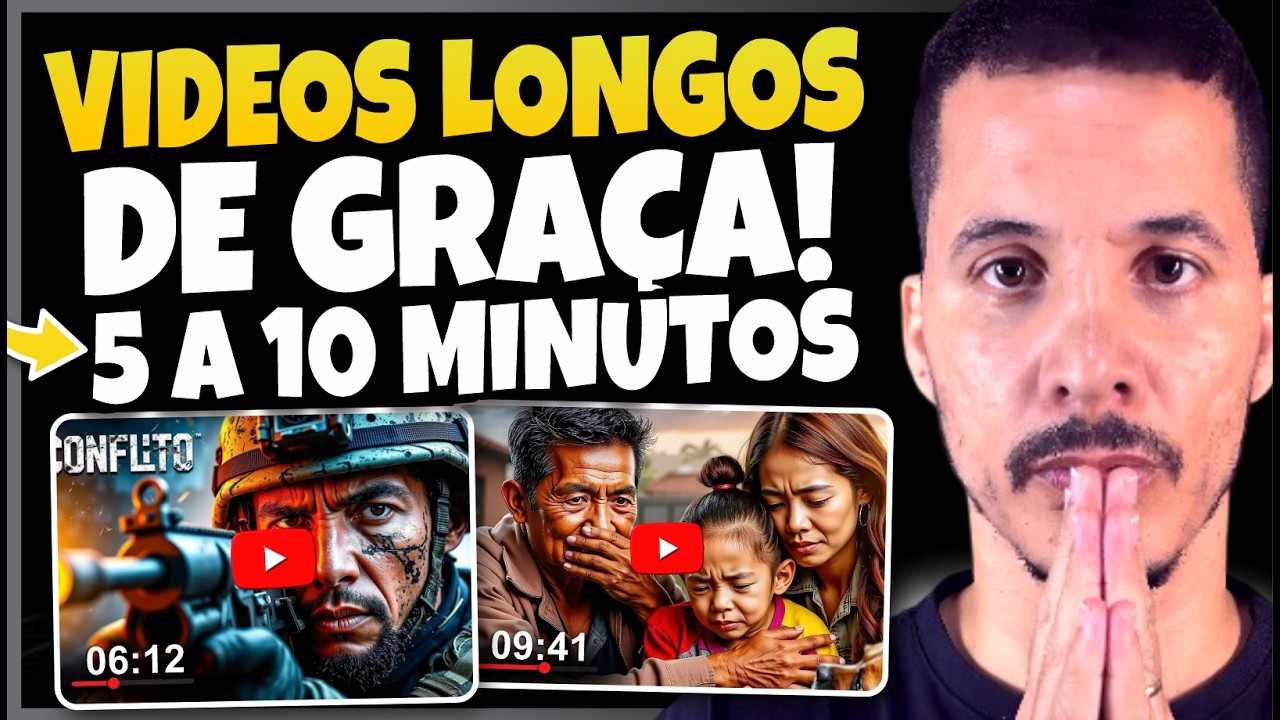🔔 Crie VÍDEOS LONGOS GRÁTIS com Inteligência Artificial (+10 minutos)