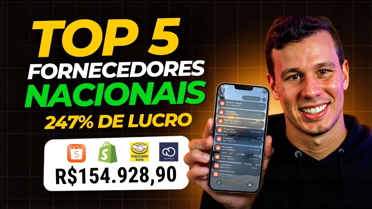 Fiz R$ 5000 em uma Semana Usando Apenas Estes 5 Fornecedores Brasileiros