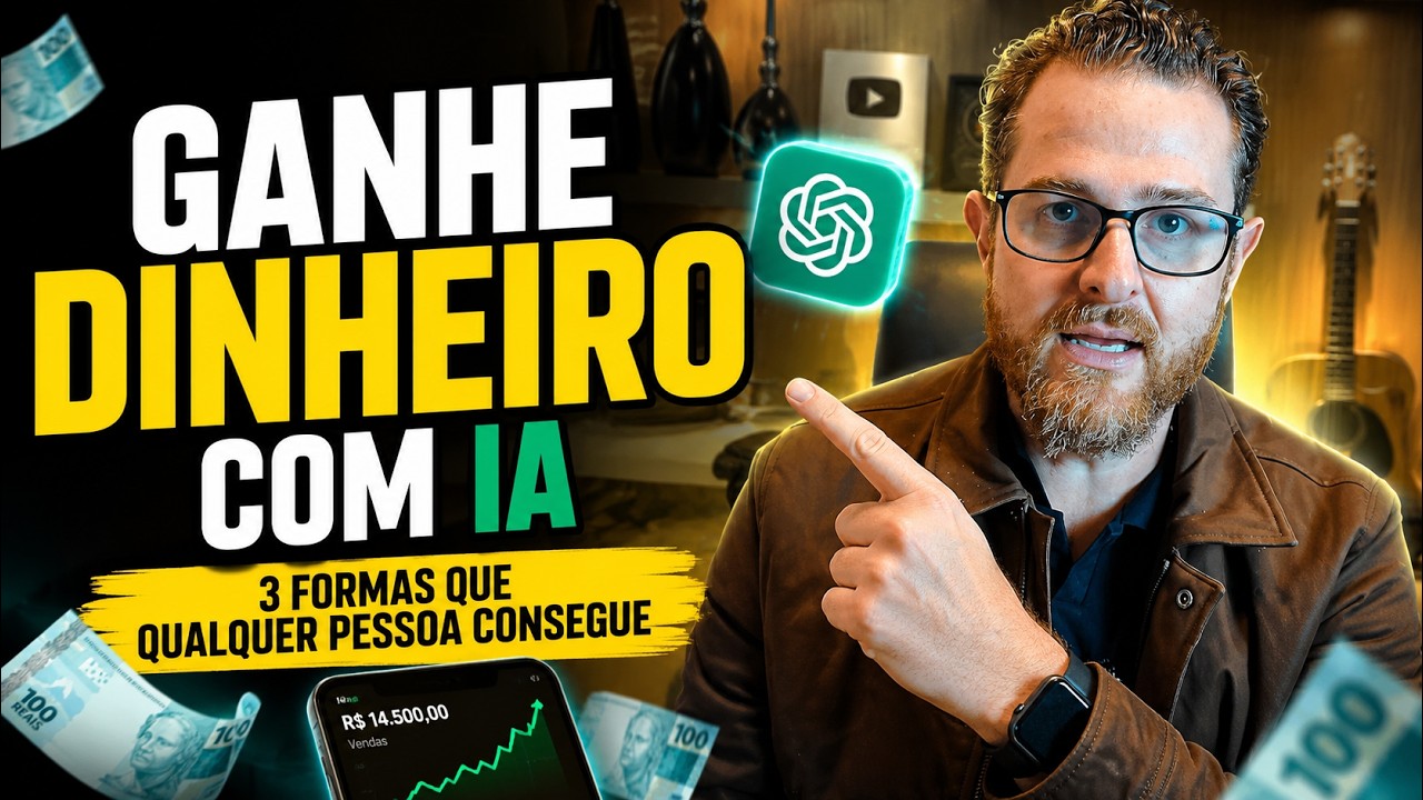 3 Formas Reais de Ganhar Dinheiro com IA em 2026 (Mesmo Começando do Zero)