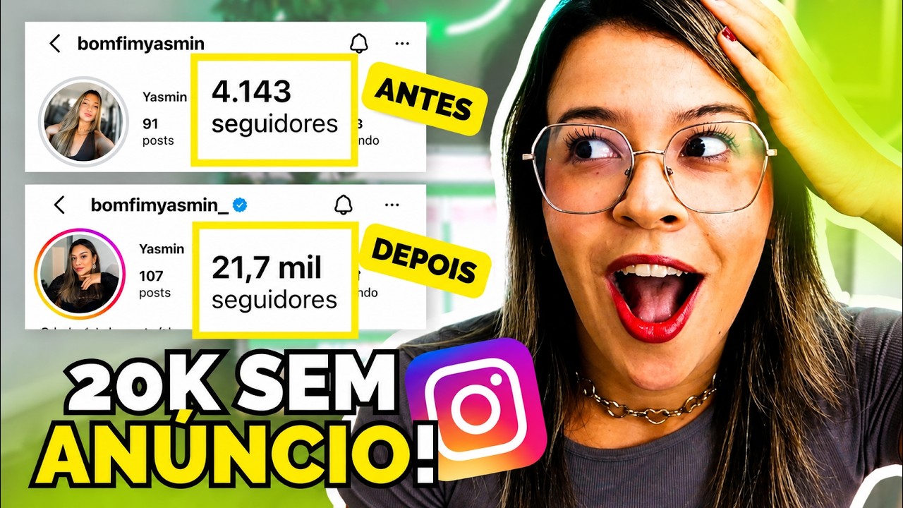 CASOS REAIS: Ela fez 10K SEGUIDORES em 2 SEMANAS SEM ANÚNCIO? Estratégia completa para INICIANTES
