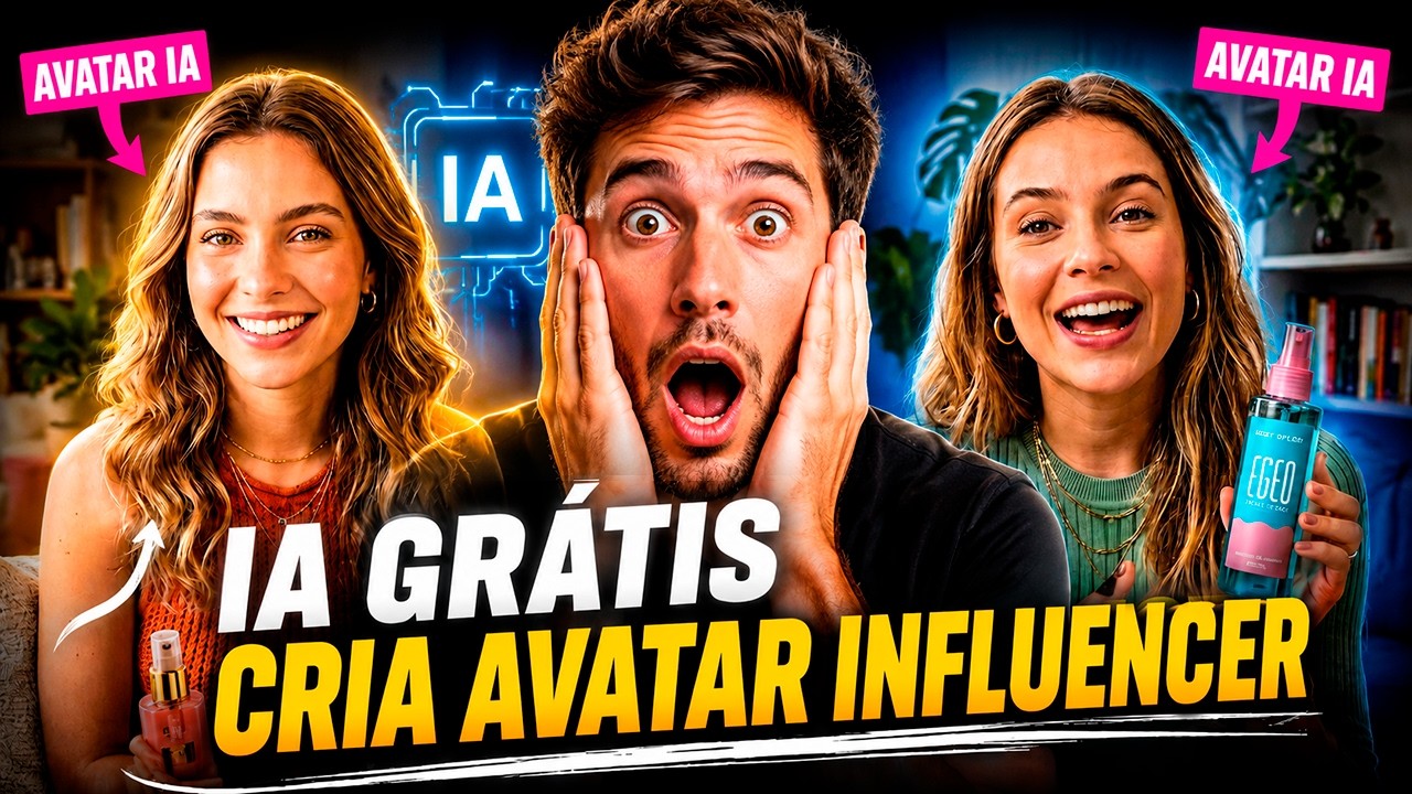 CRIE AVATAR INFLUENCER COM IA GRÁTIS PARA VENDER TODO DIA