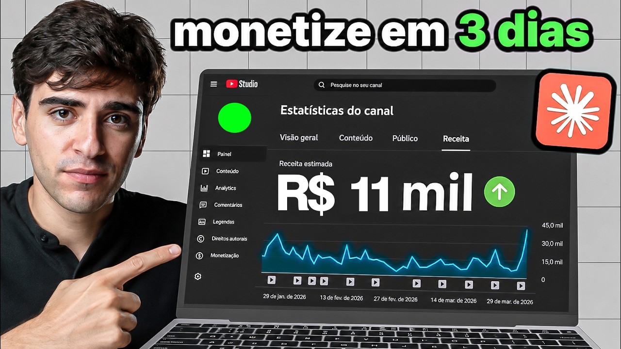 Claude Code + YouTube = R$ 11.400/mês (Automatizado)