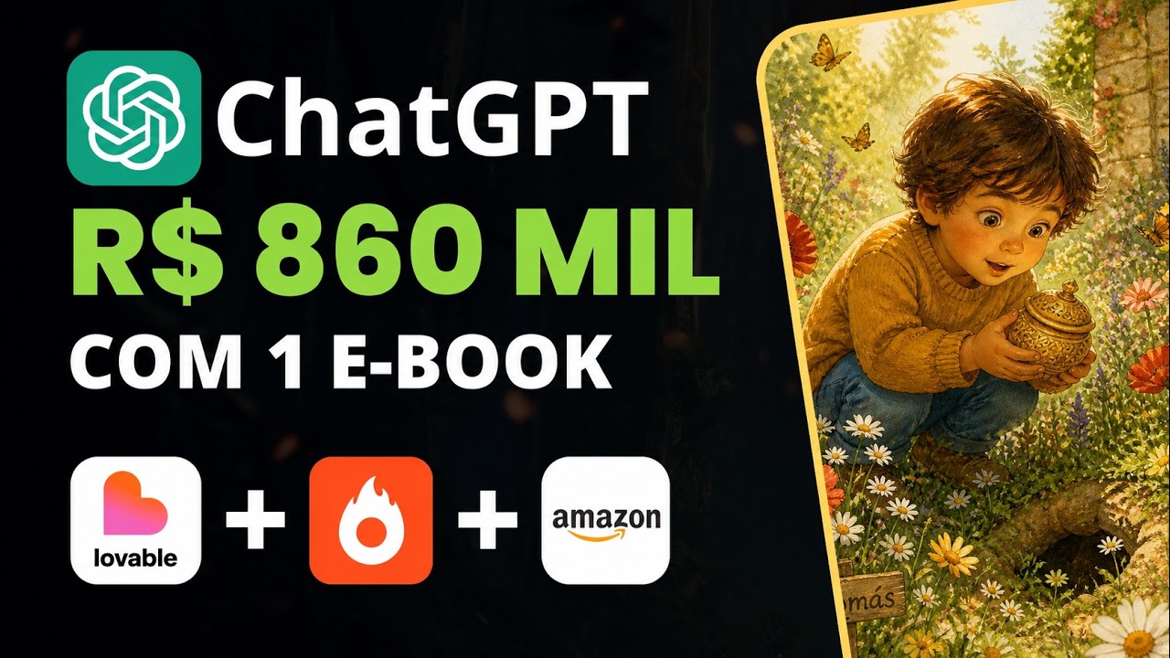 Como CRIAR EBOOK com Inteligência Artificial e VENDER – ChatGPT + Lovable + Hotmart