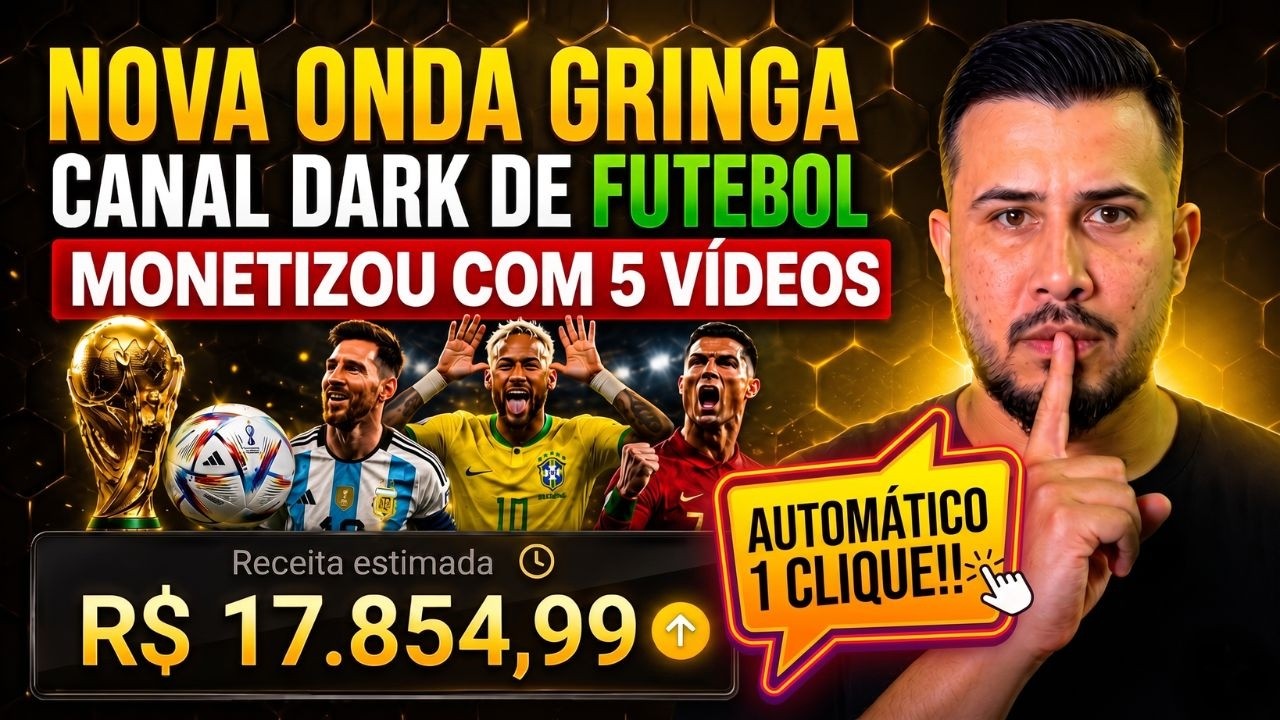Como Criar um Canal Dark de Futebol da Copa do Mundo Com IA que Monetiza Rápido no YouTube