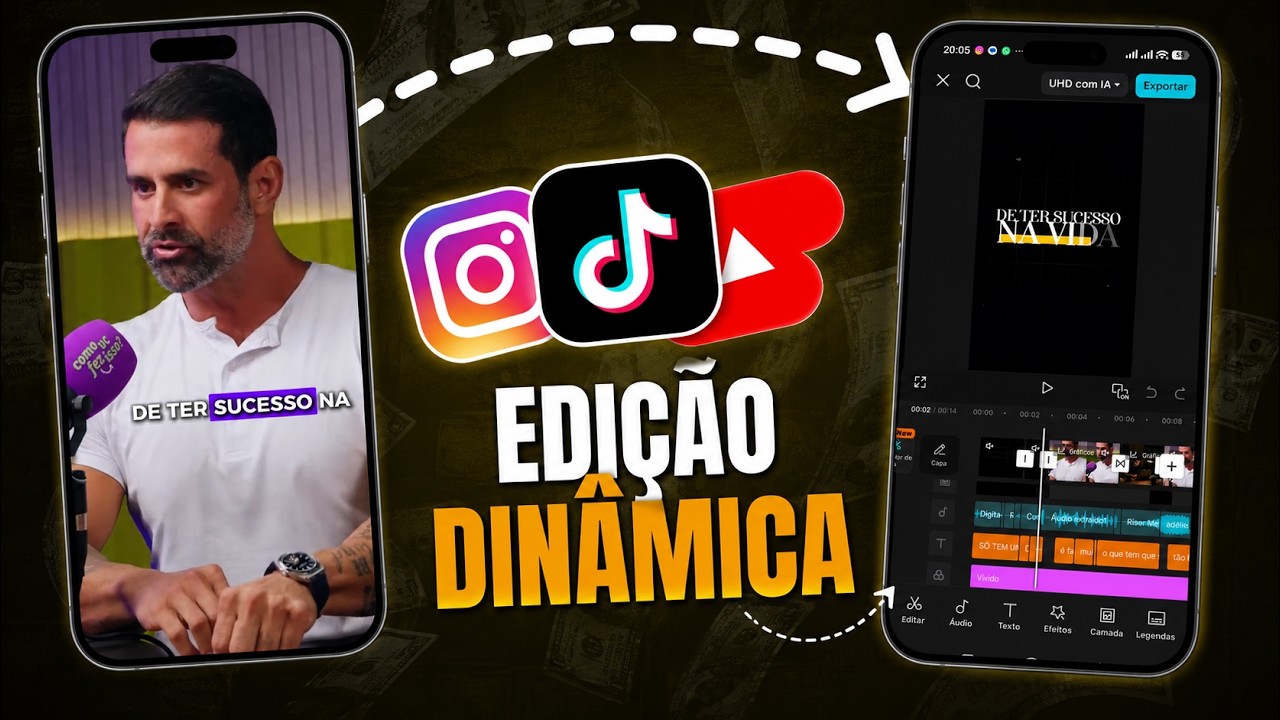 Como Fazer EDIÇÕES DINÂMICAS de Corte de Podcast no CapCut Mobile (Passo a Passo)