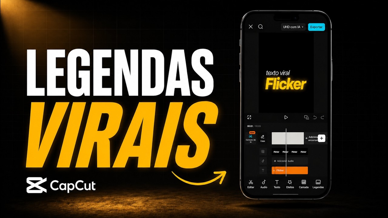 Como Fazer LEGENDAS DINÂMICAS no CapCut Mobile (Jeito Profissional)
