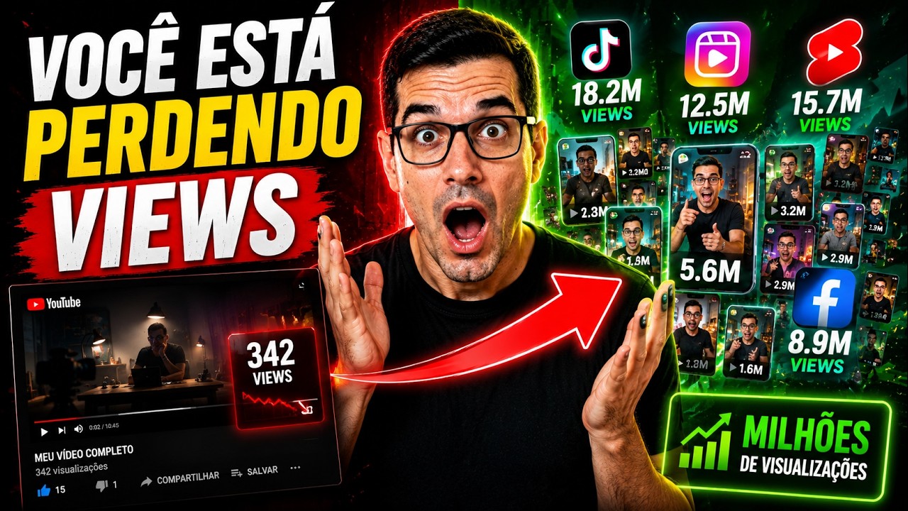 Criei Cortes Automáticos do YouTube para TikTok, Reels, Facebook e Shorts Usando IA