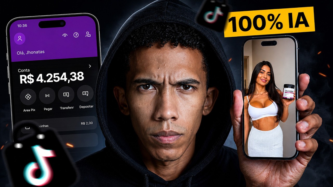 FIZ R$4.300 COM ESSA IA – CRIOU MEUS VÍDEOS DO TIKTOK SHOP SOZINHA (enquanto eu dormia)