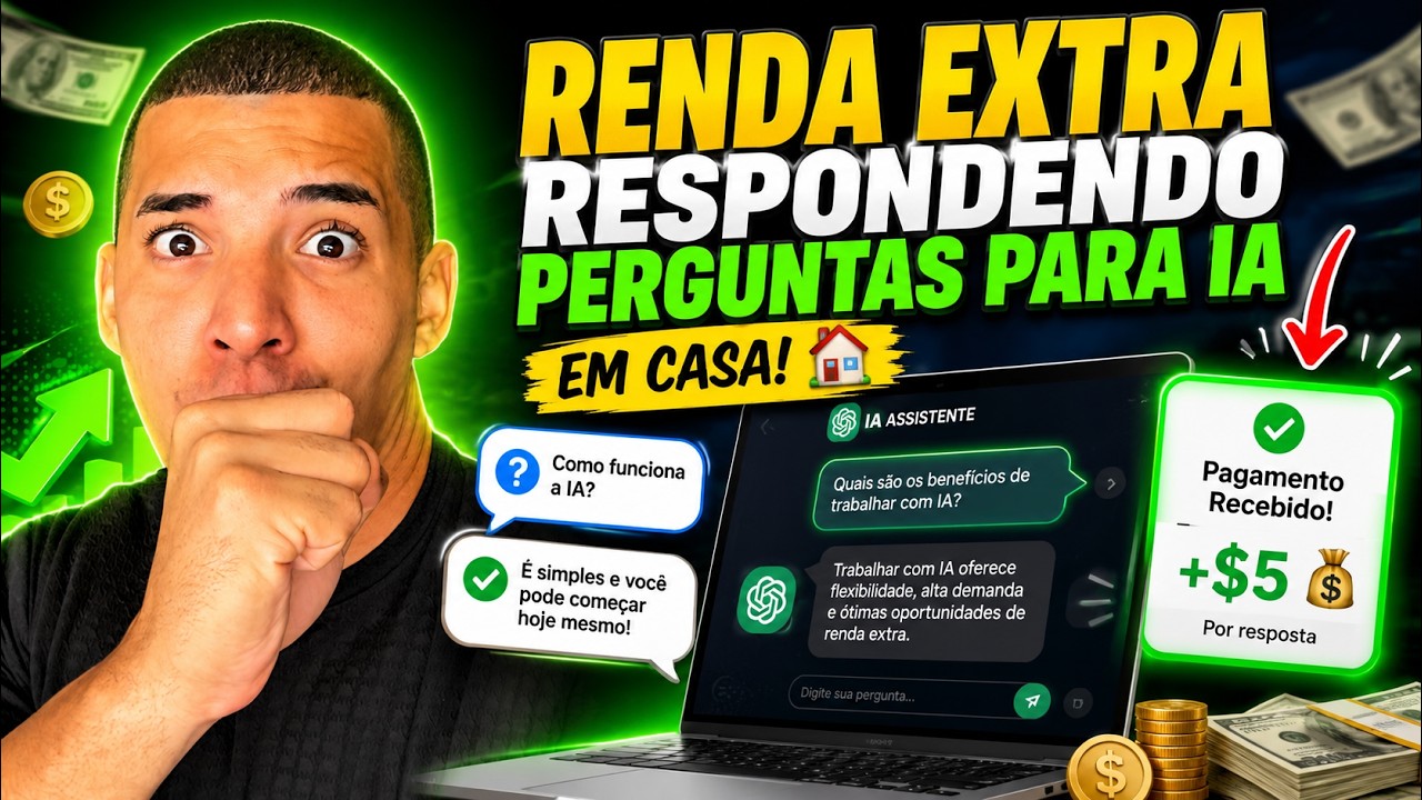 Ganhe Renda Extra Respondendo Perguntas para IA em casa!