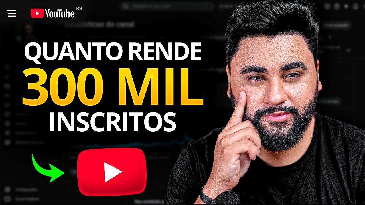 Quanto Ganho no YouTube com 300 MIL INSCRITOS