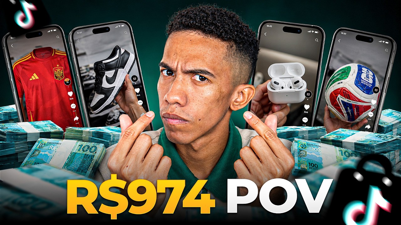 COMO EU FIZ R$974 EM 24h NO TIKTOK SHOP COM VÍDEOS POV (sem mostrar meu rosto)