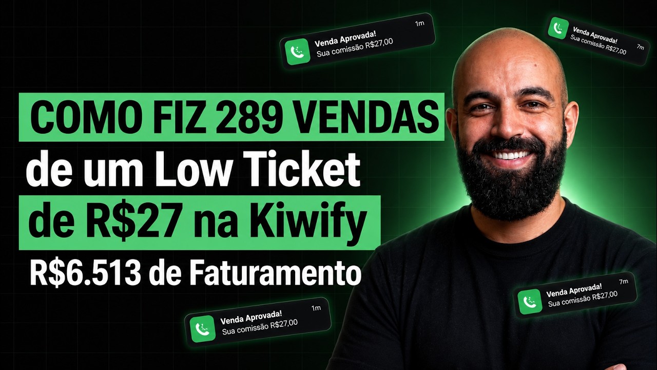 COMO FIZ 289 VENDAS de um Low Ticket de R$27 na Kiwify (R$6.513 de Faturamento)