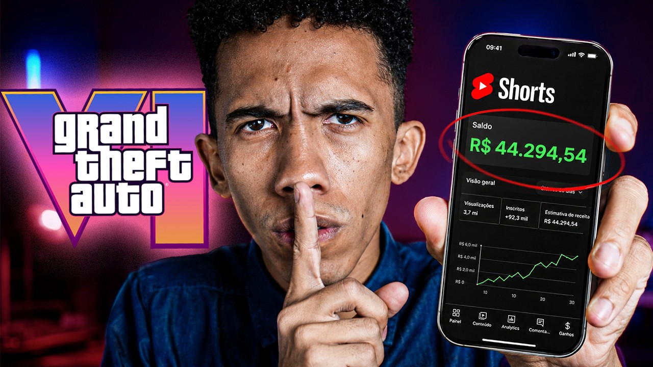 COMO GANHAR DINHEIRO COM CORTES DE GTA 6 (SEM JOGAR e SEM APARECER)