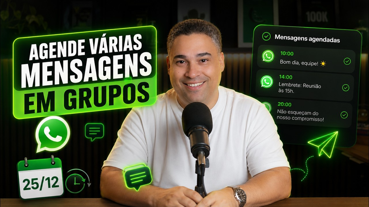Como agendar VÁRIAS MENSAGENS em grupos de WhatsApp [FUNCIONANDO 2026]