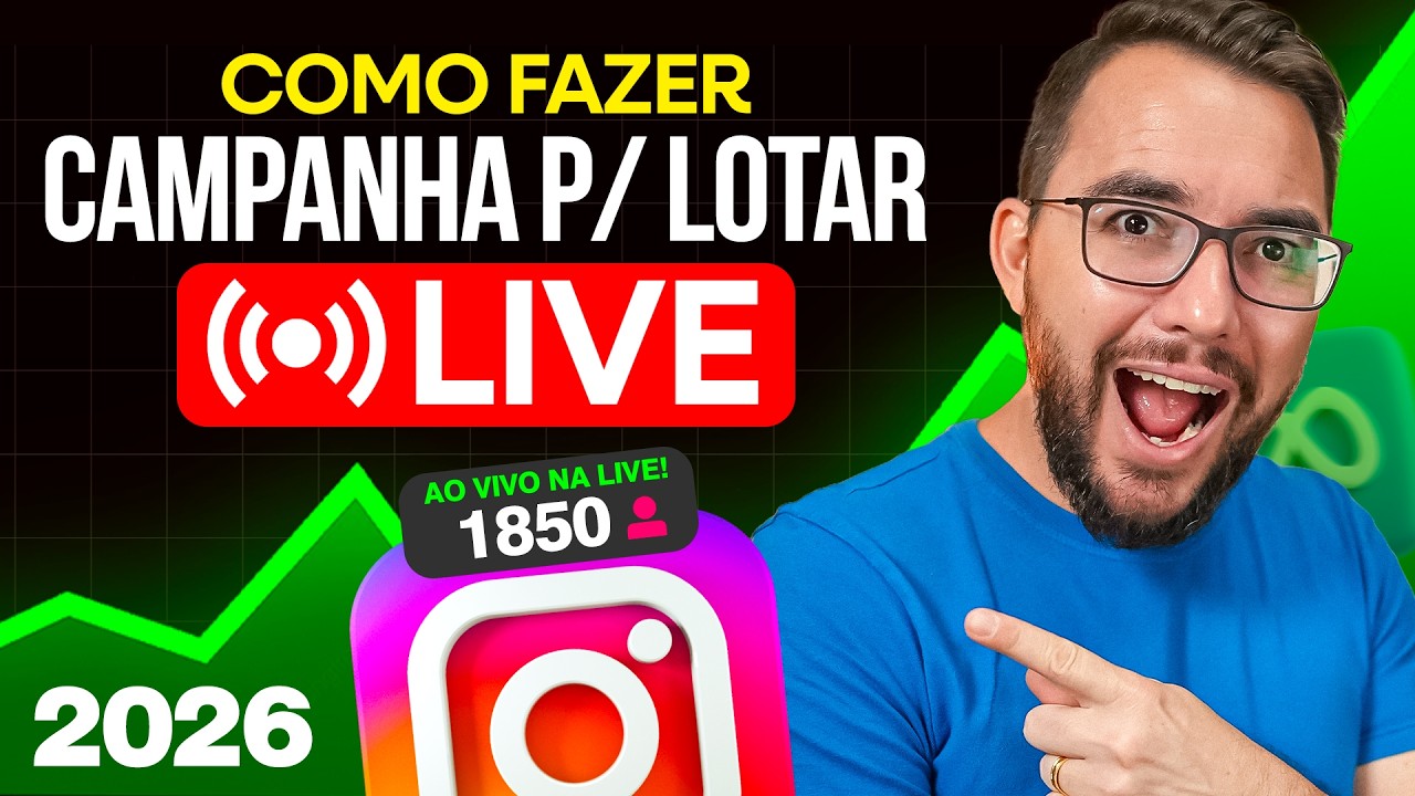 Como fazer Campanha Meta Ads e Instagram para Lotar a Live (AO VIVO)