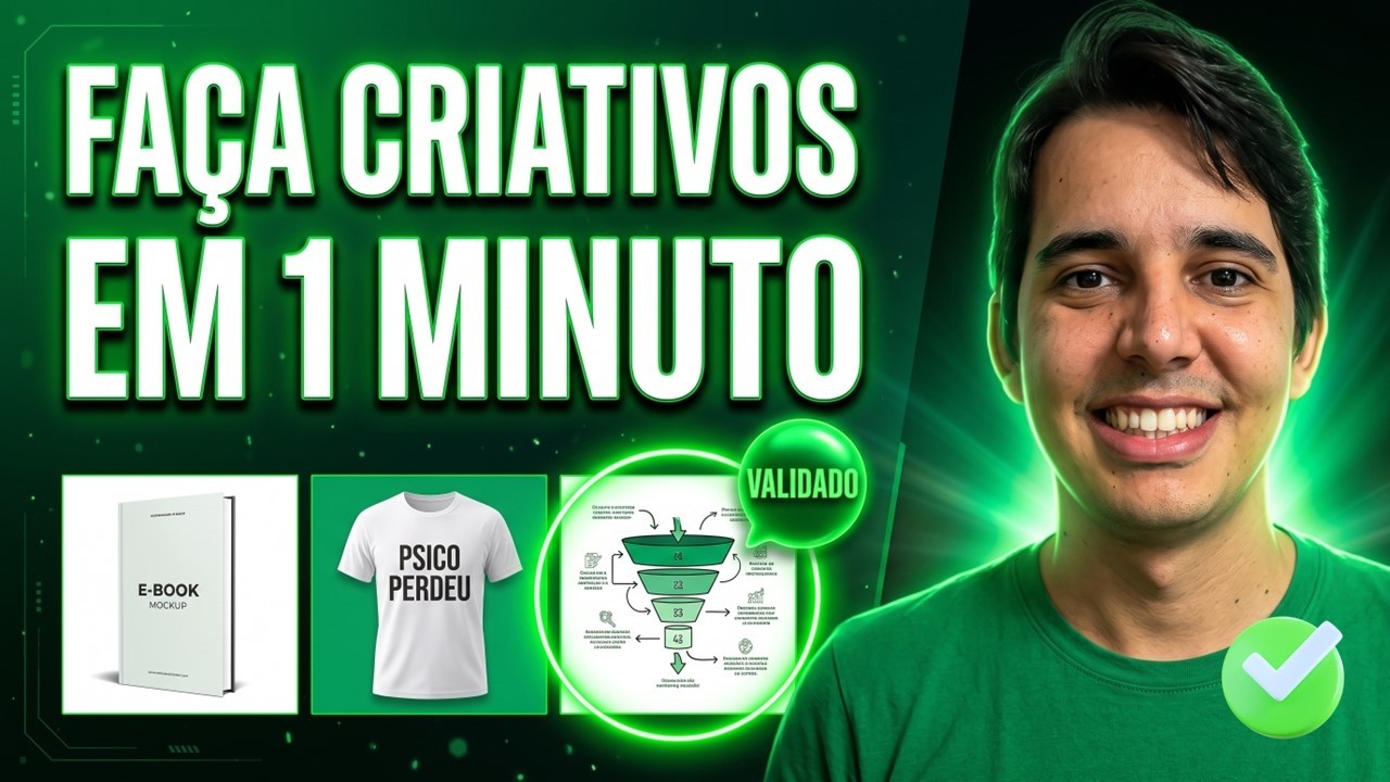 Como fazer criativos que convertem no Meta Ads em 1 minuto (10 modelos validados p/ copiar e colar)