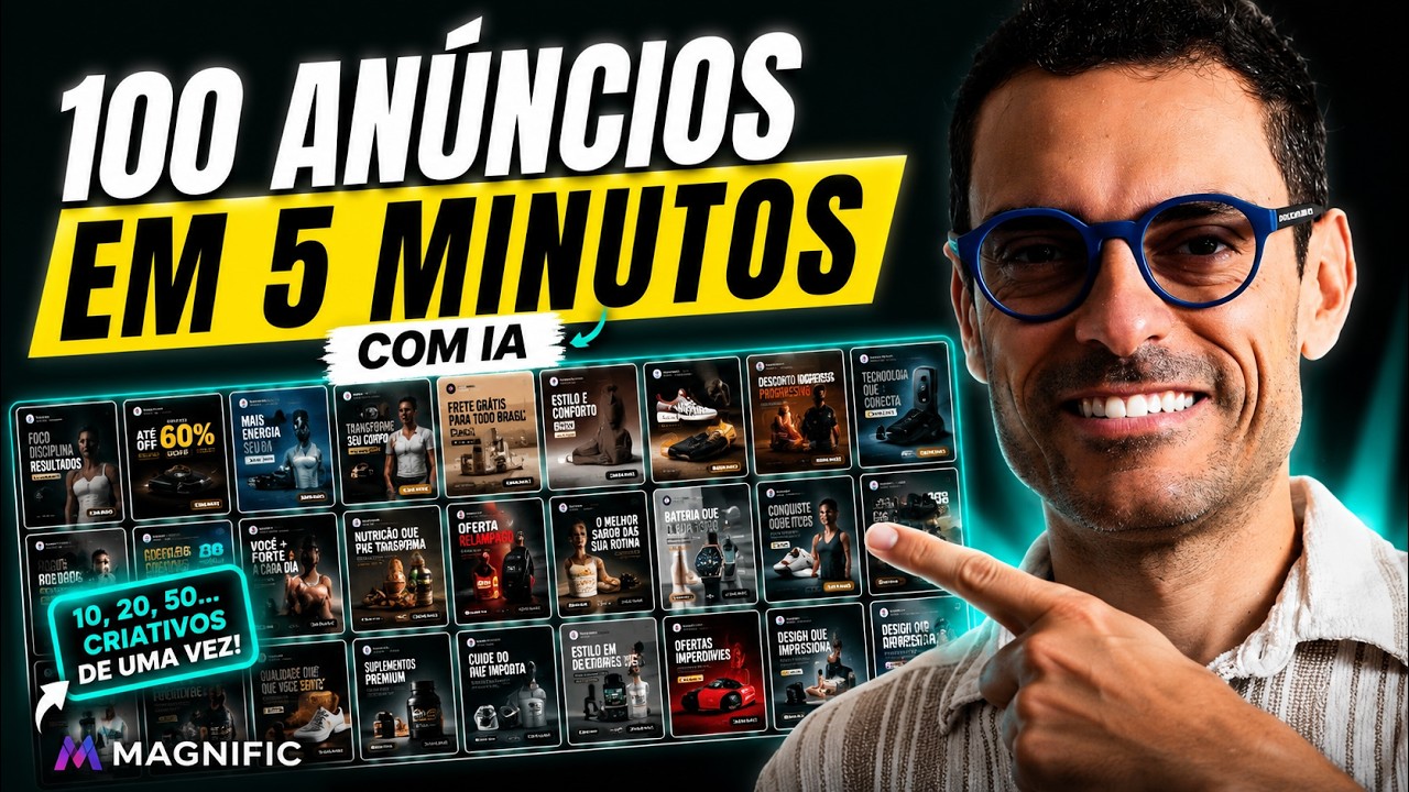 Criei 100 anúncios em 5 minutos (com IA)