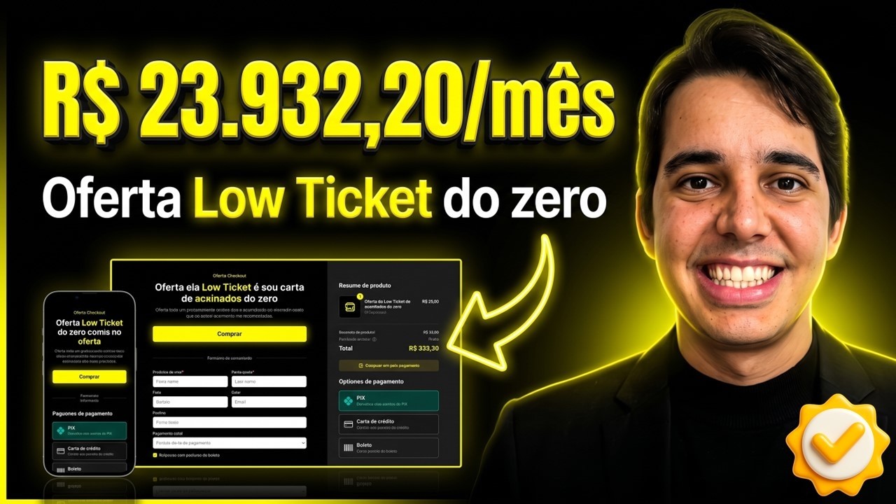 Fiz uma Oferta Low Ticket ao vivo e sem cortes: Como criar página de vendas no ckeckout da Kiwify