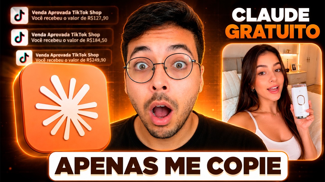 Gerando vídeos pro TIKTOK SHOP EM MASSA com Claude gratuito