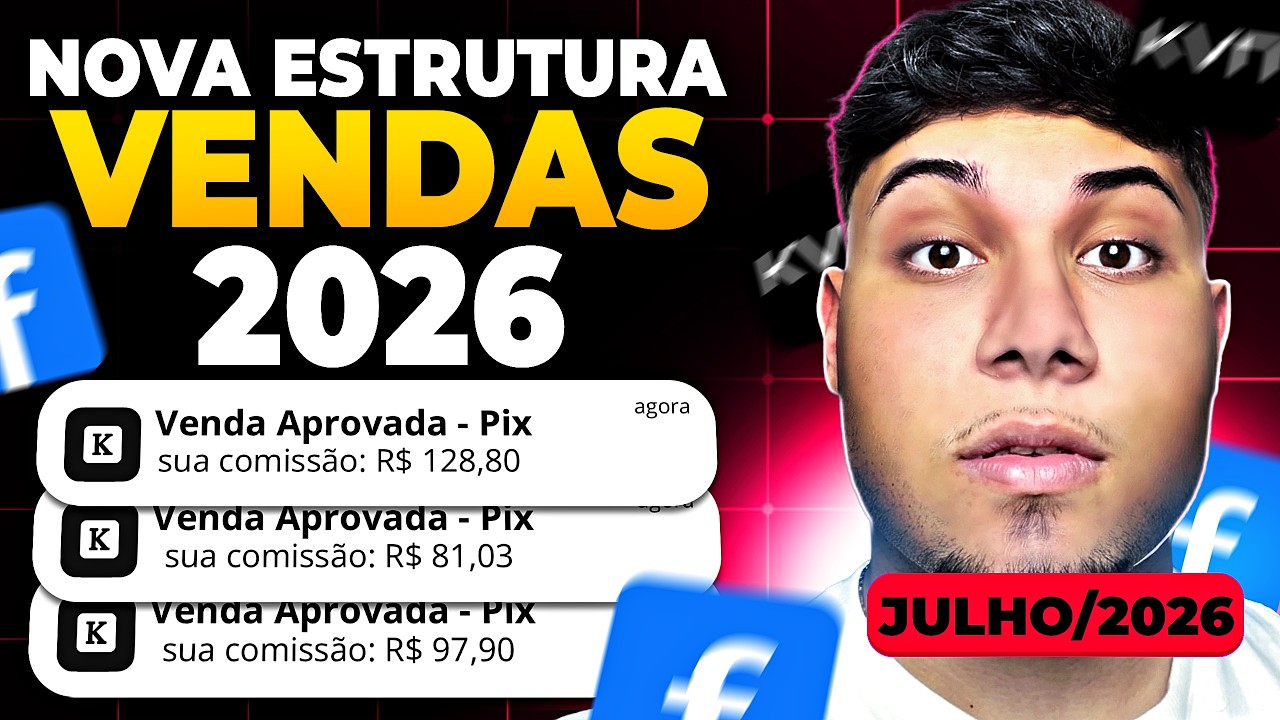 NOVA ESTRUTURA DE VENDAS FACEBOOK ADS 2026 *Tá vendendo muito*