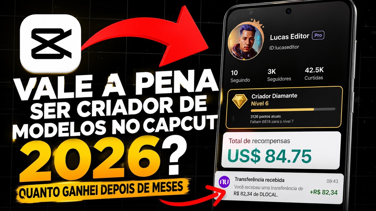 Quanto Ganhei Criando Modelos no CapCut? (Atualização 2026)