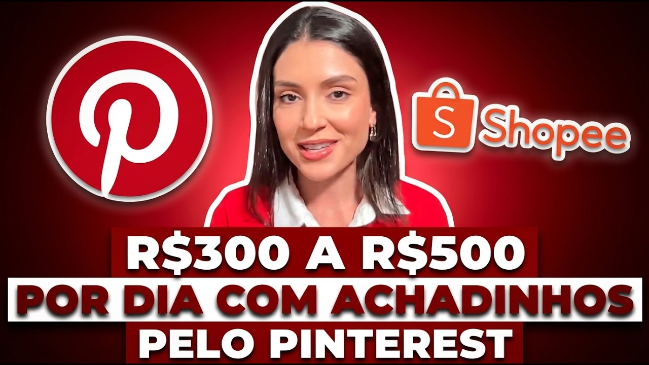 R$300 a R$500 por dia com achadinhos pelo Pinterest | AO VIVO