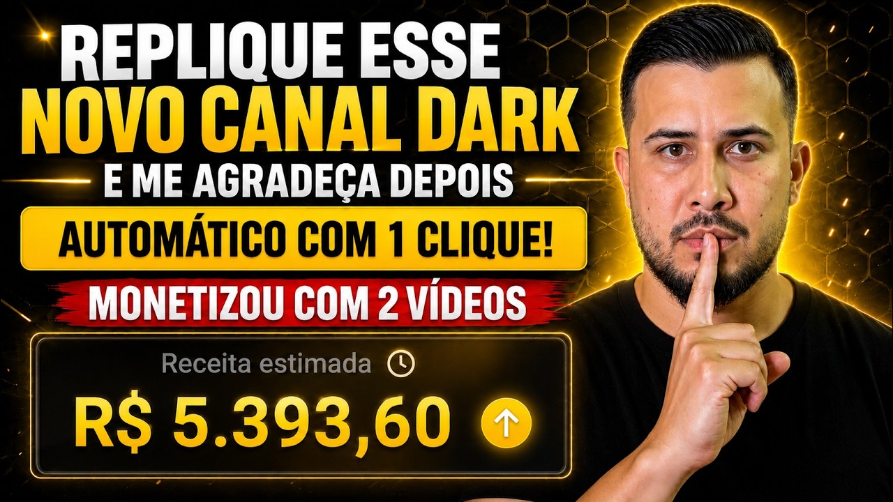 Replique este Simples Canal Dark e Monetize Rápido no YouTube (como criar um canal dark com IA)