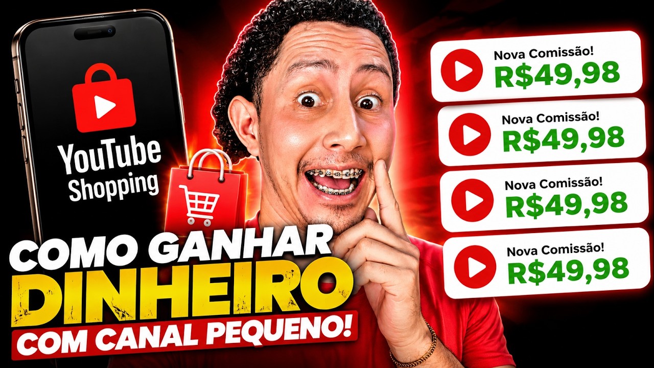 YouTube Shopping para Canais Pequenos: Como Monetizar Rápido (Nova Monetização 2026)