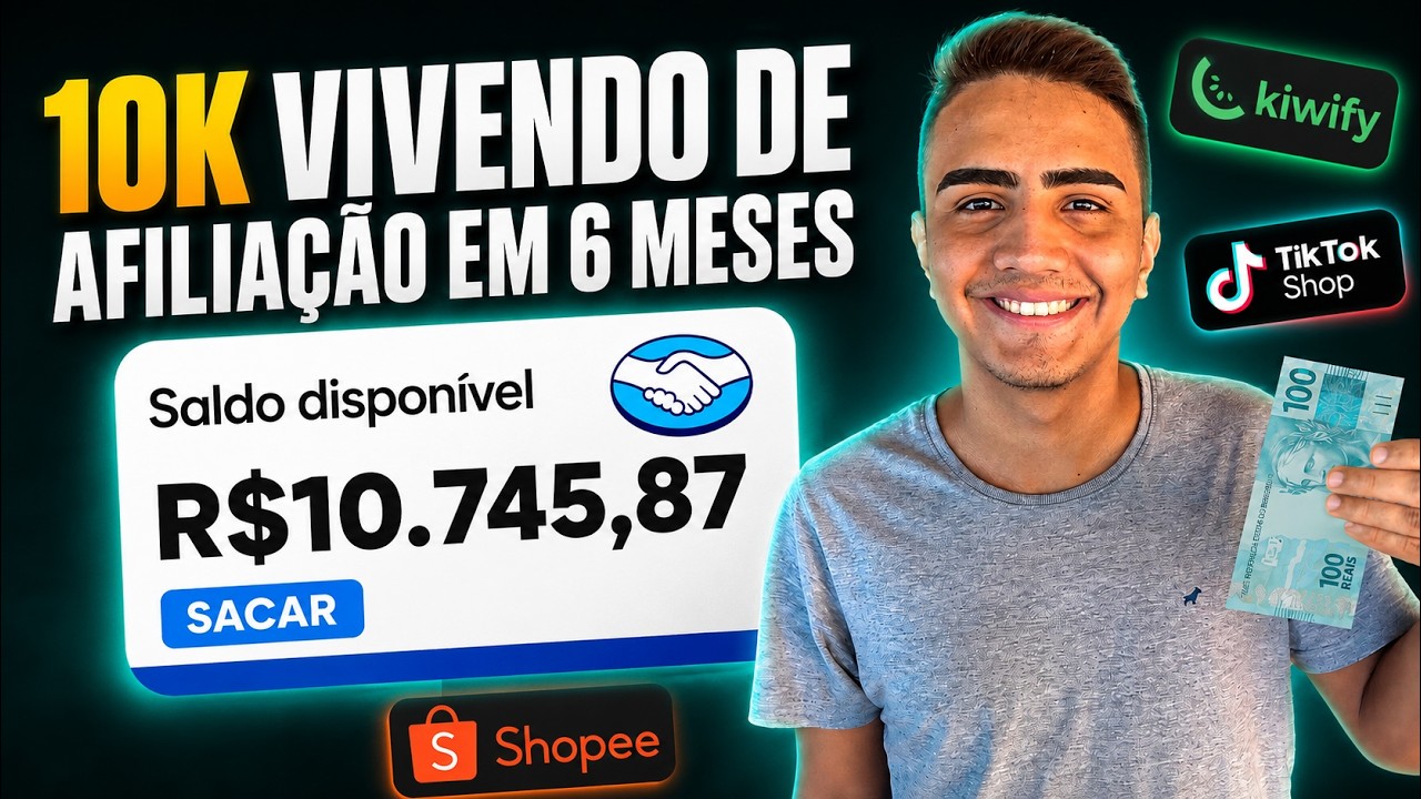 COMO EU VIVERIA DE AFILIAÇÃO EM 6 MESES SAINDO DO ZERO (PLANO +R$10MIL POR MÊS COMO AFILIADO!)
