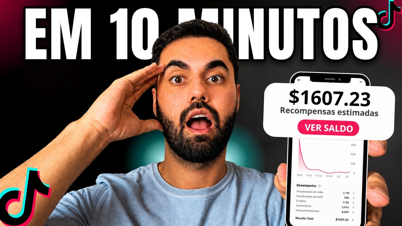 CRIEI 300 VÍDEOS EM 10 MINUTOS PARA MONETIZAR NO TIKTOK USANDO IA (Passo a Passo)