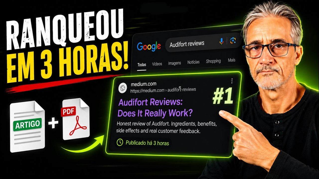 Como Estão Ranqueando Reviews no Google em Poucas Horas | Afiliado ClickBank