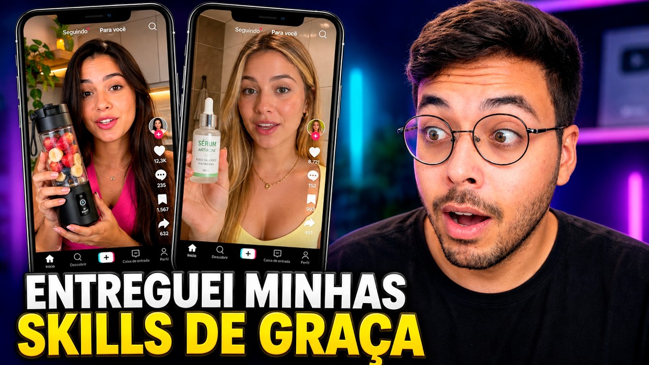 Criei 3 SKILLS que geram vídeos pro Tiktok Shop (é só mandar o produto)