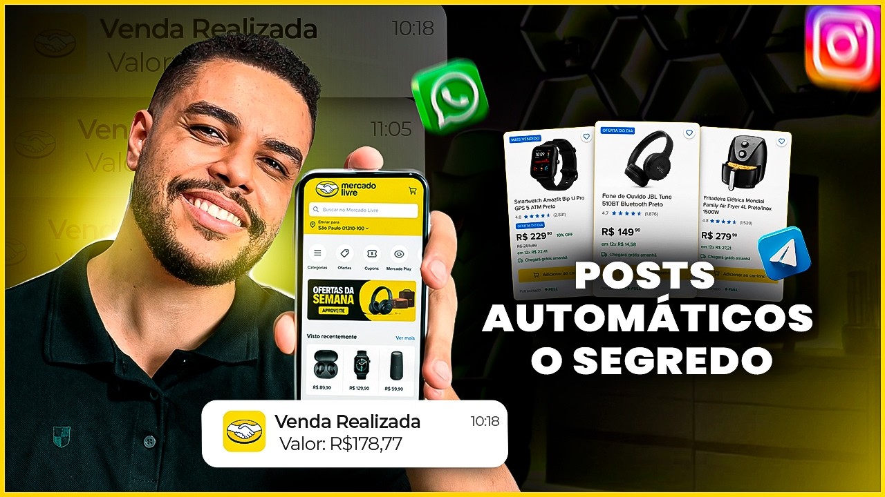 MERCADO LIVRE AFILIADOS: Descobri uma Forma Muito Mais Rápida de Divulgar Produtos
