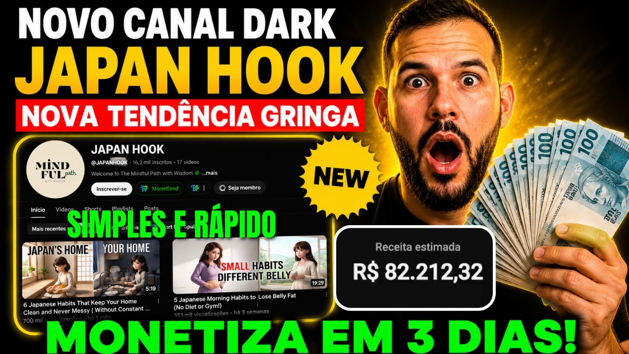 NOVO NICHO🤫 Como Criar um CANAL DARK que Monetiza Rápido para Ganhar dinheiro no Youtube