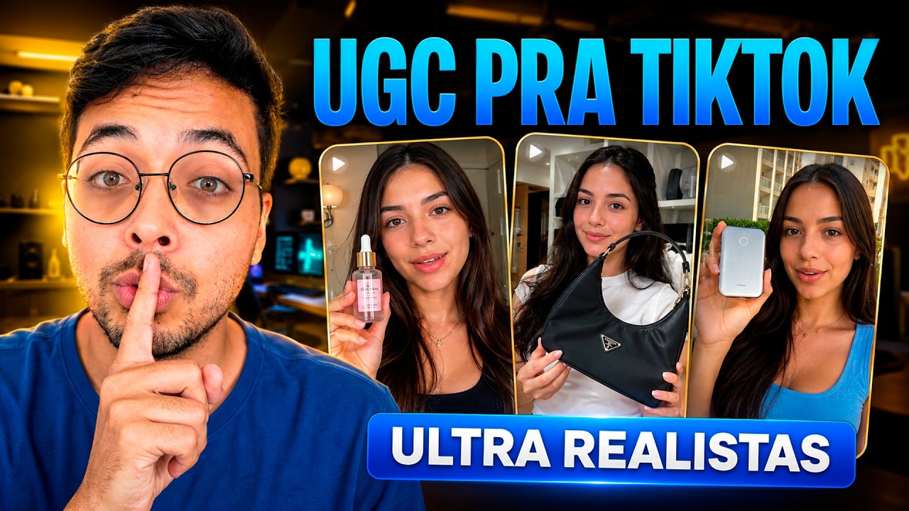 Nova IA que cria vídeos UGC pro Tiktok Shop ULTRA REALISTAS! (fiquei chocado)