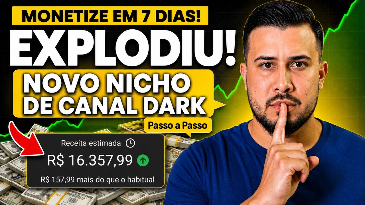 O ÚNICO NICHO DE CANAL DARK QUE FARÁ VOCÊ MONETIZAR EM 7 DIAS (APENAS REPLIQUE!)