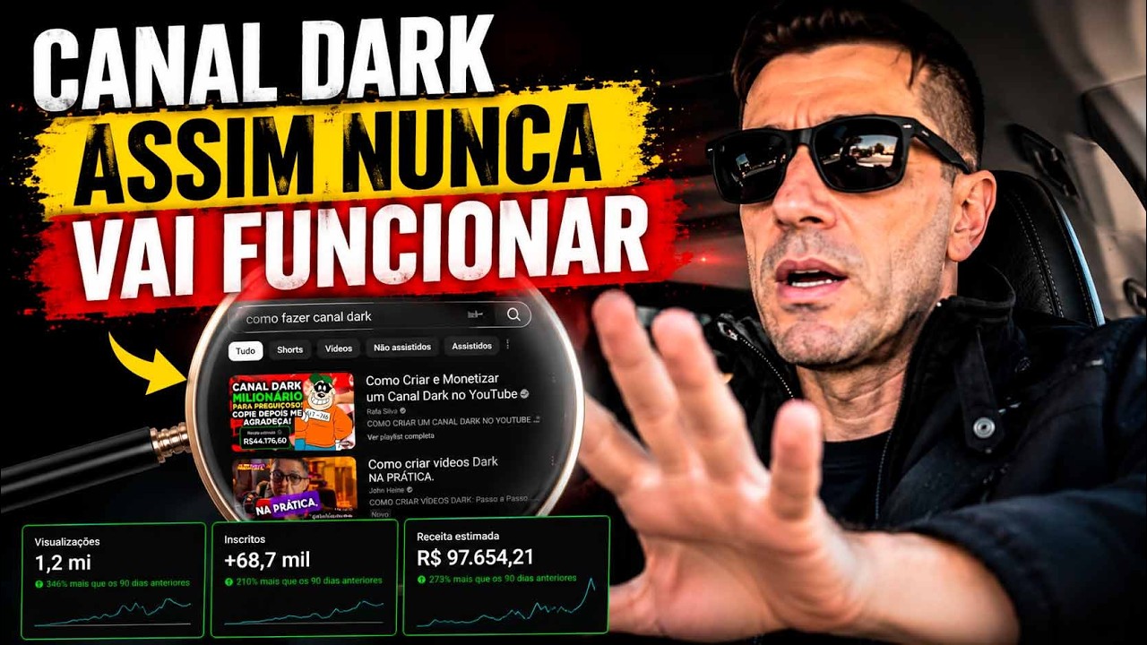 Sinceramente! você precisa Rever seus conceitos sobre Fazer Canal Dark no Youtube