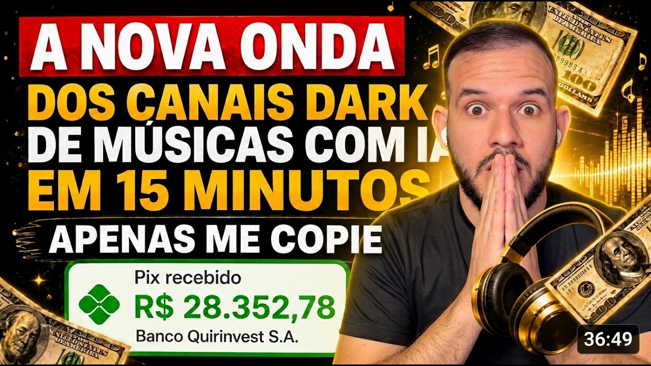 TÔ FAZENDO MUITO DINHEIRO COM ESSE NOVO CANAL DARK DE MUSICAS COM IA (ZERO CONCORRENCIA) ME COPIE