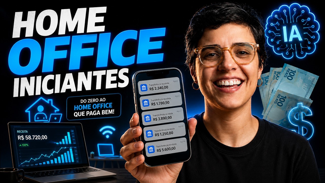 TRABALHO HOME OFFICE PRA INICIANTES com inteligência artificial (VOCÊ PRECISA TESTAR ISSO!) 🤯