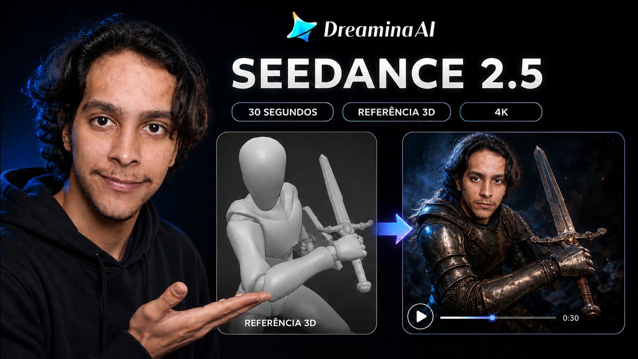 Testei o Dreamina Seedance 2.5 ao MÁXIMO: 3D, prompts complexos e 30s em um clipe