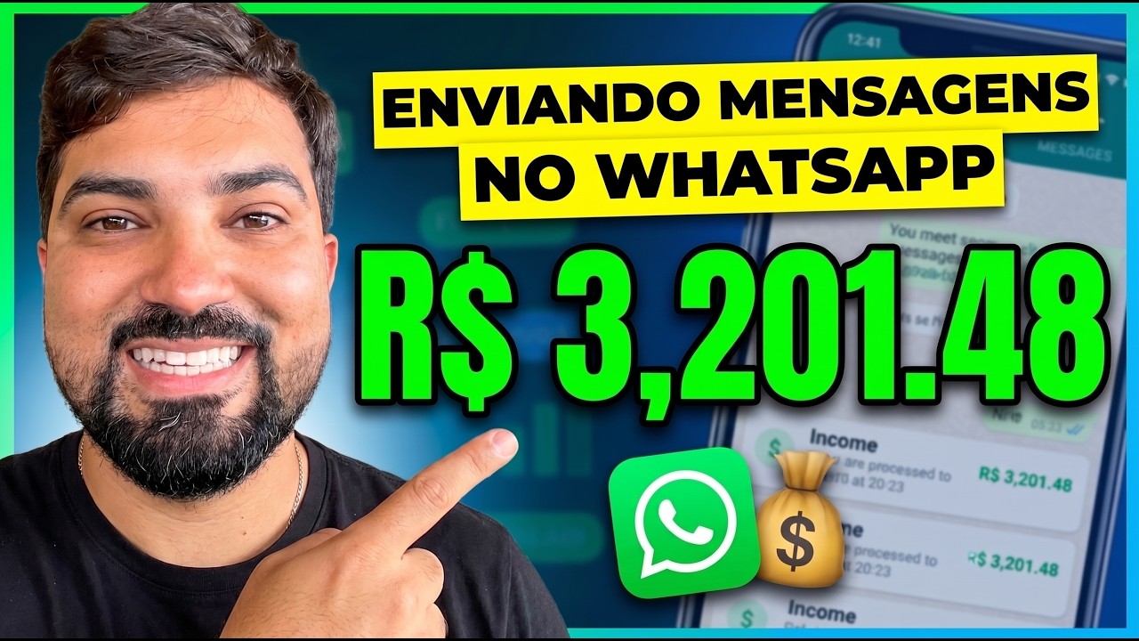 3.200 REAIS POR MÊS ENVIANDO MENSAGENS NO WHATSAPP (DINHEIRO ONLINE)