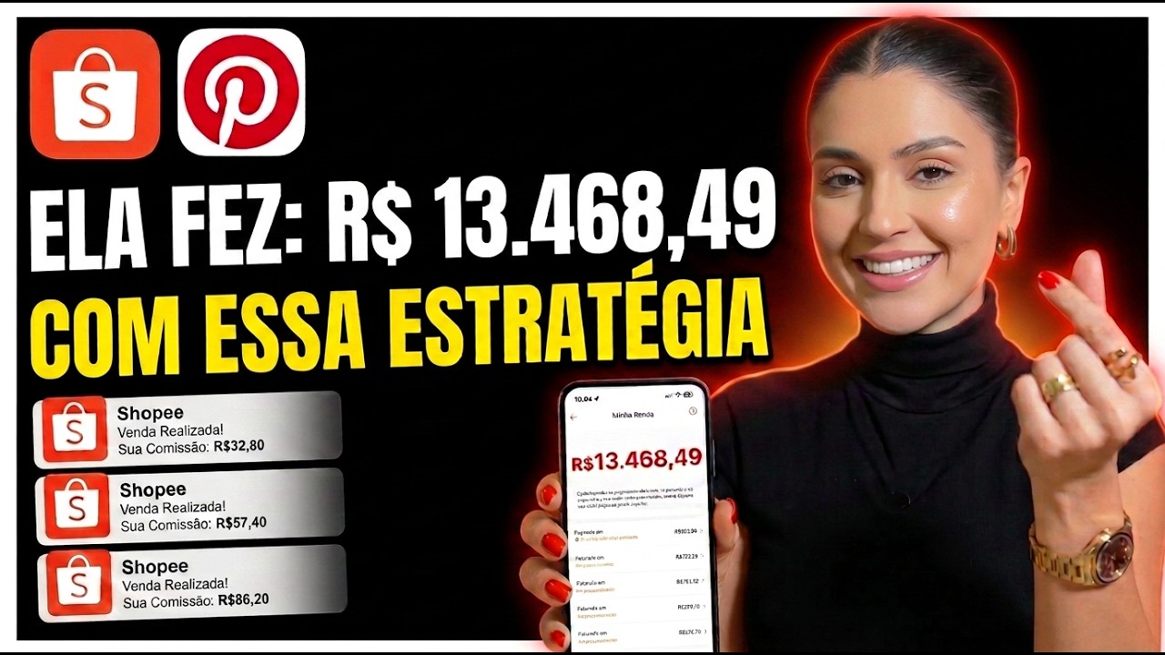 AFILIADO SHOPEE: Como monetizar no Pinterest e ganhar R$ 13.000 por mês!