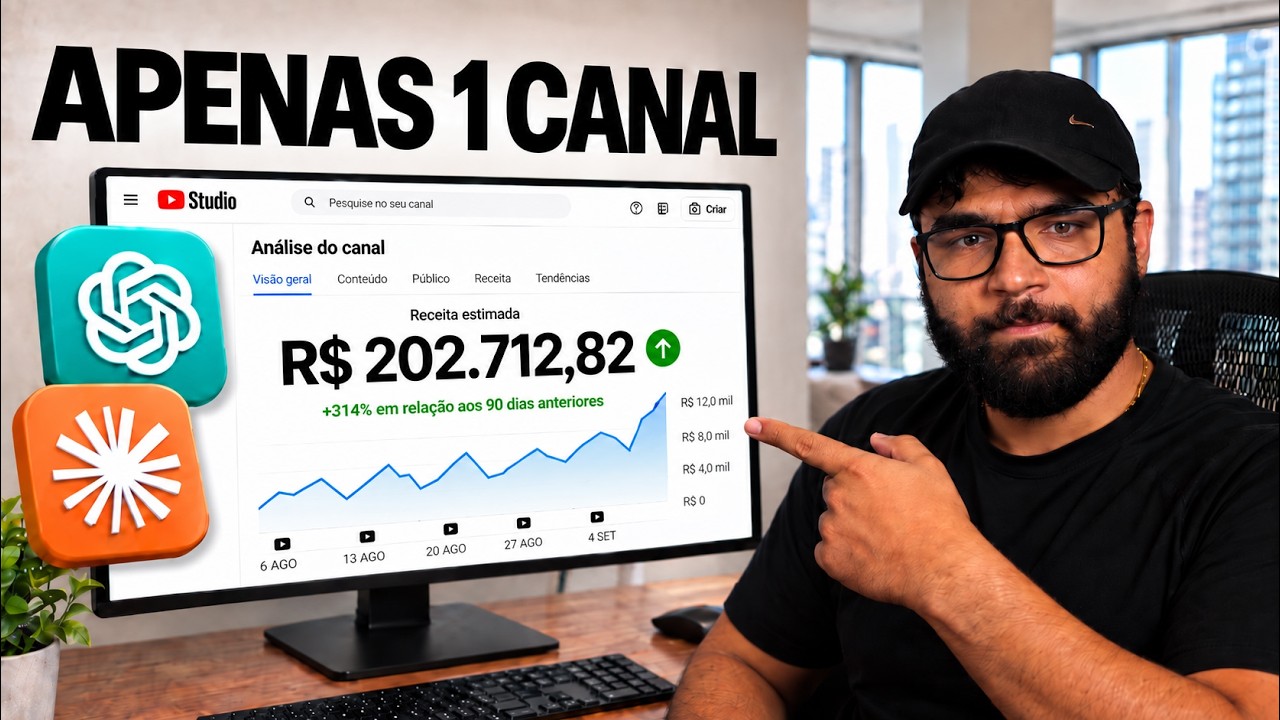 Claude + ChatGPT = R$ 202.712,82 em 90 dias com 1 canal no youtube