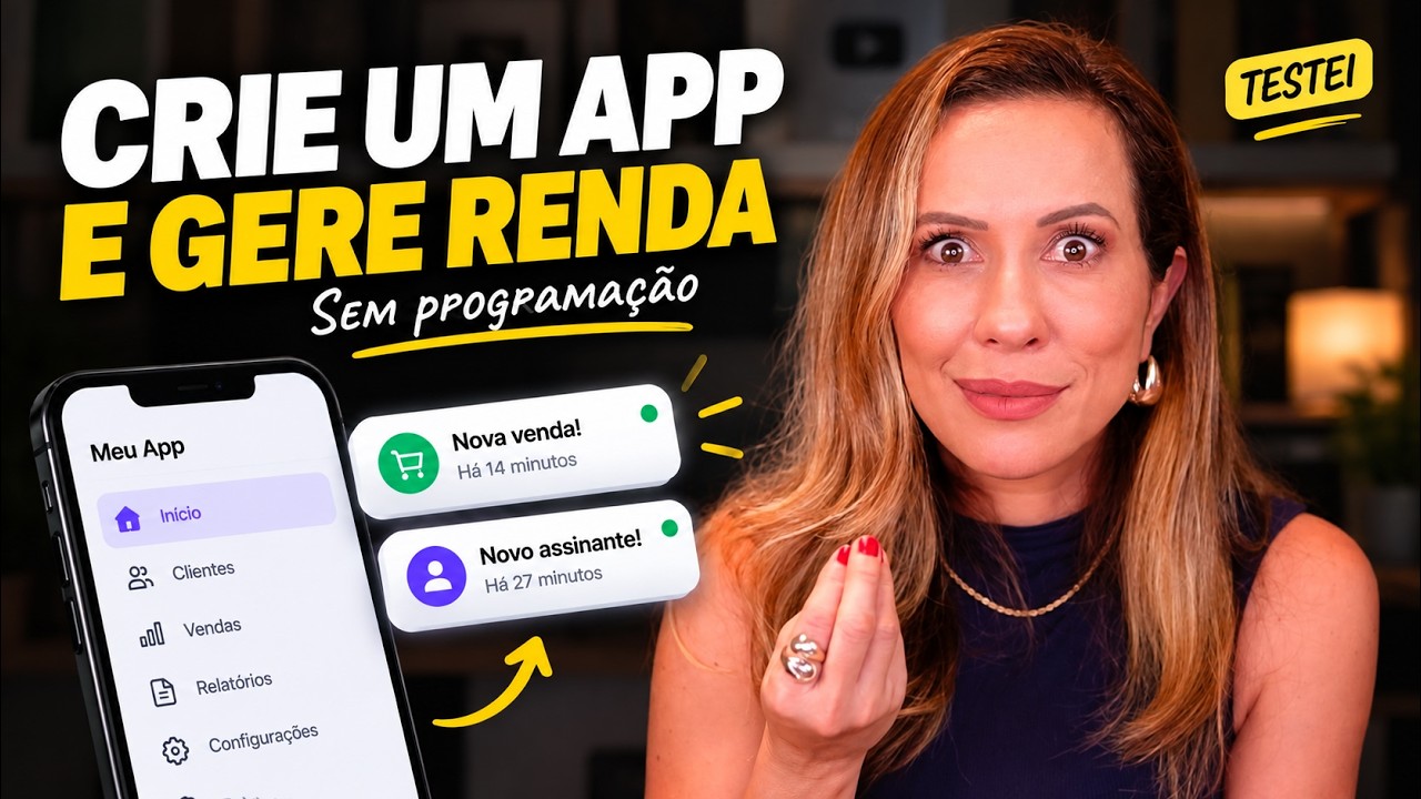 Como CRIAR um Aplicativo do Zero com IA (Sem Programar!)