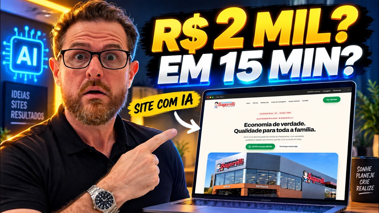 Como Criar um Site Profissional com IA em 15 Minutos (Empresa Real)