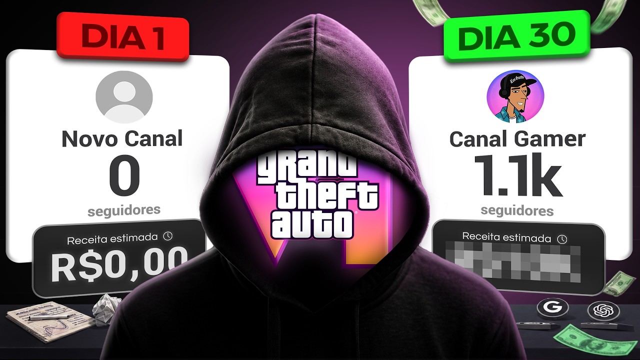 Como Eu Explodi um Canal de GTA 6 no YouTube em 30 Dias (Passo a Passo)
